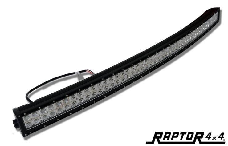 barre / rampe à LEDS incurvée 128cm  double rangée 12/24v 288W  17280 lumens RAPTOR 4X4